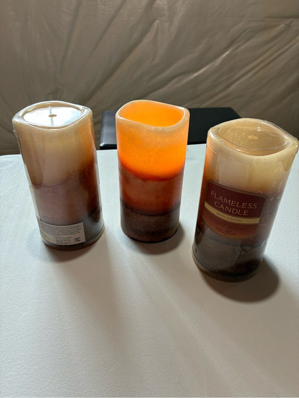 Flameless Scented Pillar Candle Set of 3